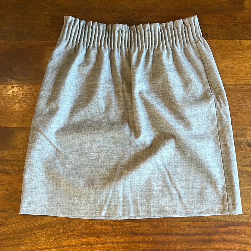 J.Crew Factory Light Grey Wool Sidewalk Skirt